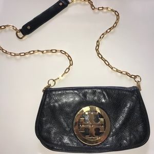 Tory Burch Black Leather Clutch